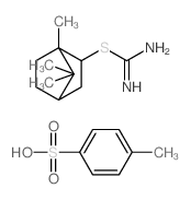 4-methylbenzenesulfonic acid; (1,7,7-trimethylnorbornan-2-yl)sulfanylmethanimidamide structure