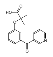 2-methyl-2-[3-(pyridine-3-carbonyl)phenoxy]propanoic acid Structure