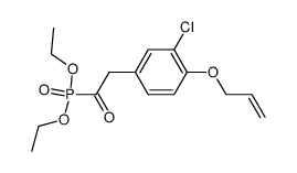 [2-(4-Allyloxy-3-chloro-phenyl)-acetyl]-phosphonic acid diethyl ester Structure