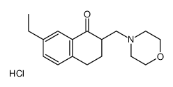 7-ethyl-2-(morpholin-4-ium-4-ylmethyl)-3,4-dihydro-2H-naphthalen-1-one,chloride结构式