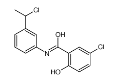 5-chloro-N-[3-(1-chloroethyl)phenyl]-2-hydroxybenzamide结构式