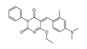 5-(4-dimethylamino-2-methyl-benzylidene)-6-ethoxy-3-phenyl-5H-pyrimidine-2,4-dione结构式