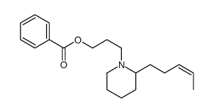 3-[2-(3-Pentenyl)piperidino]propyl=benzoate structure