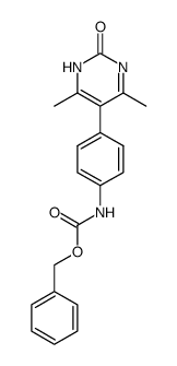 [4-(4,6-dimethyl-2-oxo-1,2-dihydro-pyrimidin-5-yl)-phenyl]-carbamic acid benzyl ester Structure
