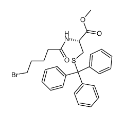 (R)-methyl 2-(5-bromopentanamido)-3-(tritylthio)propanoate结构式