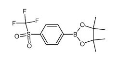 4,4,5,5-tetramethyl-2-(4-((trifluoromethyl)sulfonyl)phenyl)-1,3,2-dioxaborolane Structure