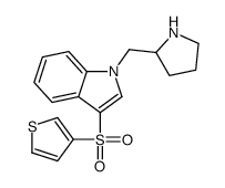 1-(pyrrolidin-2-ylmethyl)-3-thiophen-3-ylsulfonylindole结构式