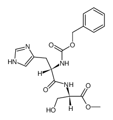 N-(Nα-benzyloxycarbonyl-histidyl)-serine methyl ester结构式