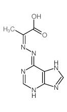 (2Z)-2-(5H-purin-6-ylhydrazinylidene)propanoic acid structure