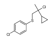 1-chloro-4-(2-chloro-2-cyclopropylpropyl)sulfanylbenzene结构式