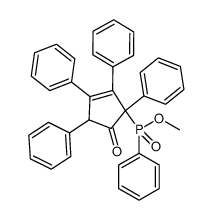 (5-Oxo-1,2,3,4-tetraphenyl-cyclopent-2-enyl)-phenyl-phosphinic acid methyl ester结构式