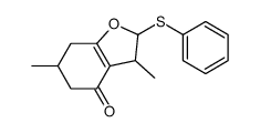 3,6-dimethyl-2-phenylsulfanyl-3,5,6,7-tetrahydro-2H-1-benzofuran-4-one Structure