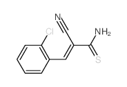 3-(2-chlorophenyl)-2-cyano-prop-2-enethioamide结构式