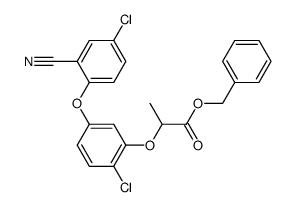 2-[2-Chloro-5-(4-chloro-2-cyano-phenoxy)-phenoxy]-propionic acid benzyl ester Structure