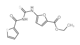 ethyl 5-(thiophene-2-carbonylthiocarbamoylamino)furan-2-carboxylate结构式