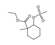 2-Mesyloxy-1-methyl-1-aethoxycarbonyl-cyclohexan Structure