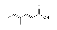 (2E,4E)-4-methylhexa-2,4-dienoic acid结构式