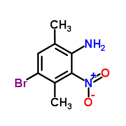 4-Bromo-3,6-dimethyl-2-nitroaniline Structure