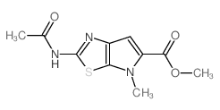 Methyl 2-(acetylamino)-4-methyl-4H-pyrrolo(3,2-d)(1,3)thiazole-5-carboxylate Structure