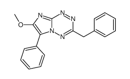 3-benzyl-7-methoxy-6-phenylimidazo[1,2-b][1,2,4,5]tetrazine结构式