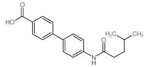 [1,1'-Biphenyl]-4-carboxylicacid, 4'-[(4-methyl-1-oxopentyl)amino]-结构式