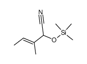 (E)-3-methyl-2-(trimethylsilyloxy)pent-3-enenitrile Structure