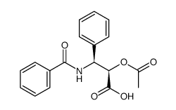 (2R,3S)-N-benzoyl-O-acetyl-3-phenylisoserine结构式