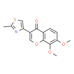 7,8-dimethoxy-3-(2-methyl-1,3-thiazol-4-yl)chromen-4-one结构式