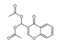 [acetyloxy-(4-oxochromen-3-yl)methyl] acetate Structure