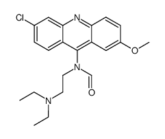 N-(6-chloro-2-methoxy-acridin-9-yl)-N-(2-diethylamino-ethyl)-formamide结构式