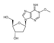 (2R,3S,5R)-2-(hydroxymethyl)-5-(6-imino-1-methoxy-1,6-dihydro-9H-purin-9-yl)tetrahydrofuran-3-ol Structure