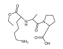 (2S)-1-[(2S)-2-[(6-amino-1-ethoxy-1-oxohexan-2-yl)amino]propanoyl]pyrrolidine-2-carboxylic acid Structure