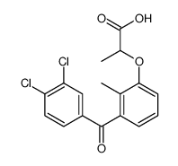 2-[3-(3,4-dichlorobenzoyl)-2-methylphenoxy]propanoic acid结构式