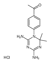 1-[4-(4,6-diamino-2,2-dimethyl-2H-[1,3,5]triazin-1-yl)-phenyl]-ethanone, hydrochloride结构式