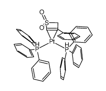 3-phenylthiete 1,1-dioxidebis(triphenylphosphine)platinum(0) Structure