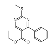 Ethyl 2-(methylthio)-4-phenylpyrimidine-5-carboxylate结构式