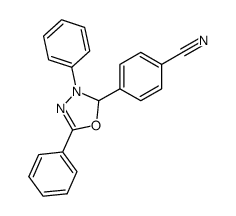 5-(4-Cyanophenyl)-2,4-diphenyl-Δ2-1,3,4-oxadiazolin结构式