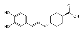 trans-4-[N-(3',4'-dihydroxybenzylidene)aminomethyl]cyclohexane-1-carboxylic acid Structure