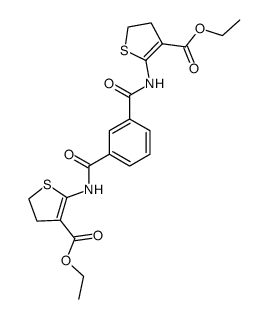 N,N'-Bis(3-ethoxycarbonyl-4,5-dihydrothien-2-yl)-isophthalsaeurediamid结构式