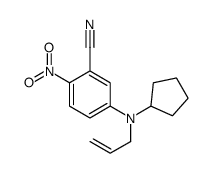 5-(环戊基-2-丙烯-1-基氨基)-2-硝基苯甲腈结构式