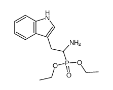 diethyl 1-amino-2-(3-indolyl)ethanephosphonate Structure