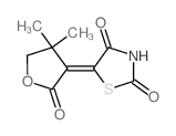 (5Z)-5-(4,4-dimethyl-2-oxo-oxolan-3-ylidene)thiazolidine-2,4-dione结构式
