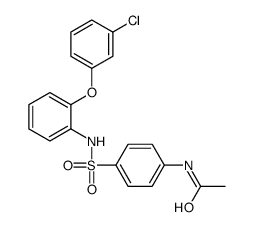 N-[4-[[2-(3-chlorophenoxy)phenyl]sulfamoyl]phenyl]acetamide Structure