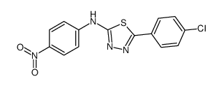 5-(4-chlorophenyl)-N-(4-nitrophenyl)-1,3,4-thiadiazol-2-amine结构式