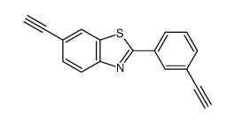 6-ethynyl-2-(3-ethynylphenyl)-1,3-benzothiazole结构式