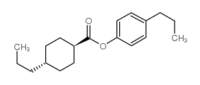 trans-4-Propylcyclohexanecarboxylic acid 4-propylphenyl ester Structure