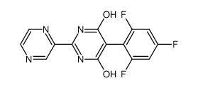 2-pyrazin-2-yl-5-(2,4,6-trifluorophenyl)pyrimidine-4,6-diol Structure