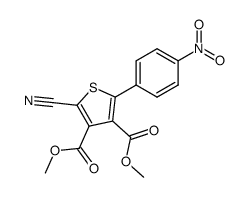 dimethyl 2-cyano-5-(4-nitrophenyl)thiophene-3,4-dicarboxylate Structure