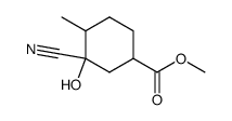 3-cyano-3-hydroxy-4-methyl-cyclohexanecarboxylic acid methyl ester Structure