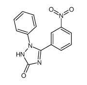 5-(3-nitro-phenyl)-1-phenyl-1,2-dihydro-[1,2,4]triazol-3-one结构式
